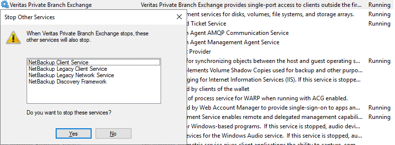 Exchange Server Veritas Backup Exe