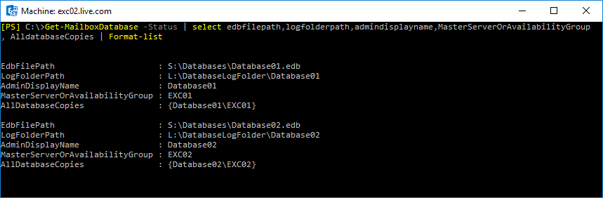 Exchange Database Path