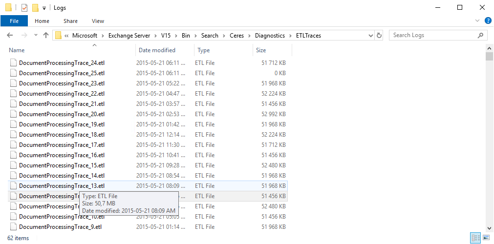 Exchange Server ETLTraces