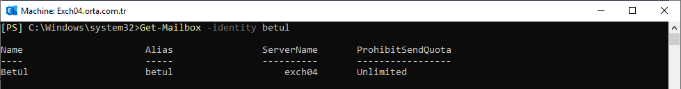 Get Mailbox Exchange Onpremise