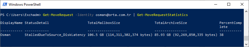 Exchange Online Move Request
