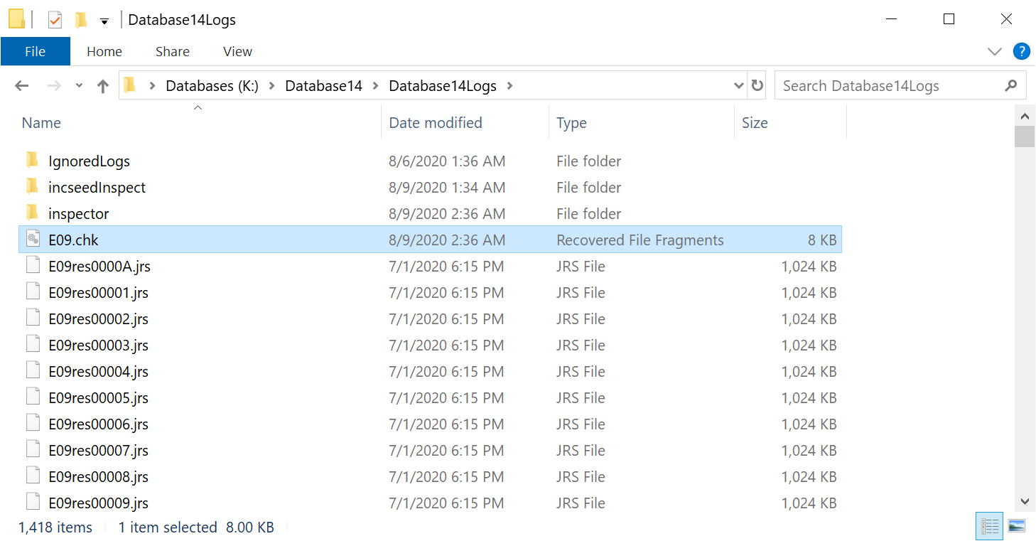 Exchange Server Log Data