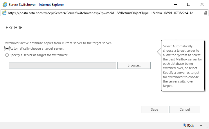 Exchange Server Switchover