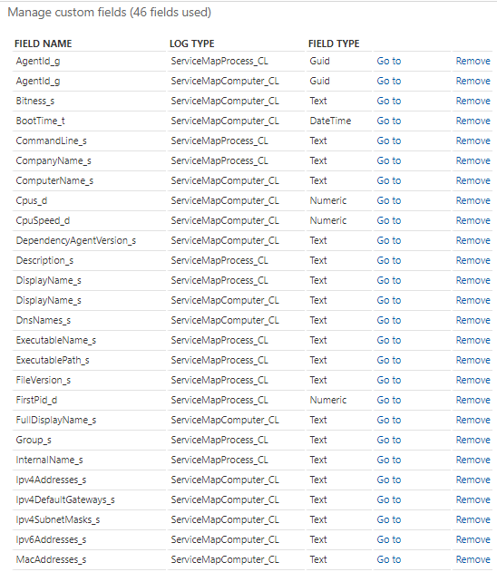 Azure Log Analytics Advanced settings