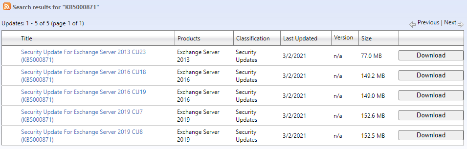 microsoft update catalog KB5000871