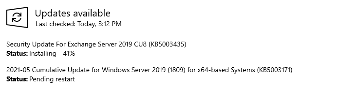 Exchange Server 2019 Cumulative Update 8 KB5003435